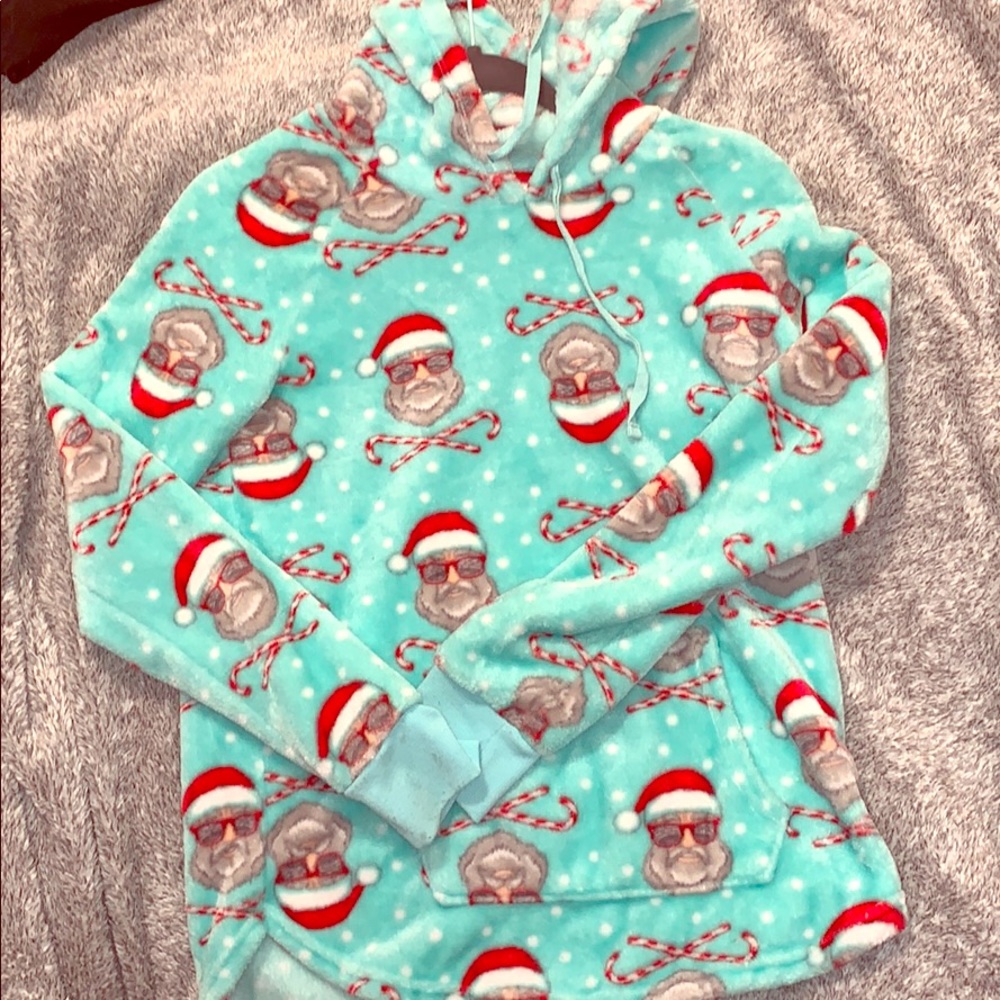 Sweater with hoodie.